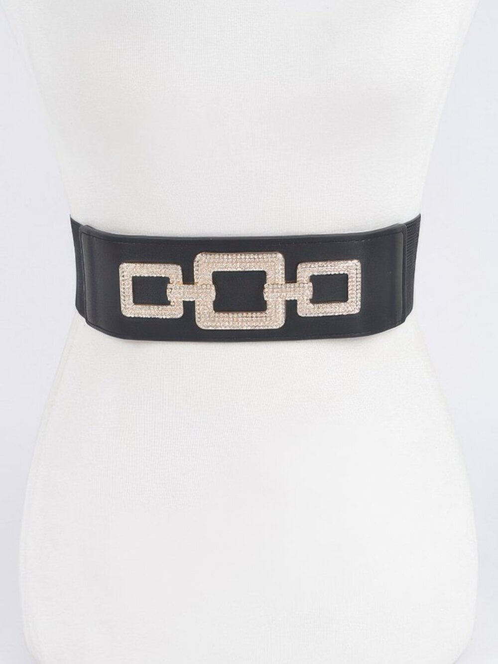 Rhinestone Link Elastic Belt